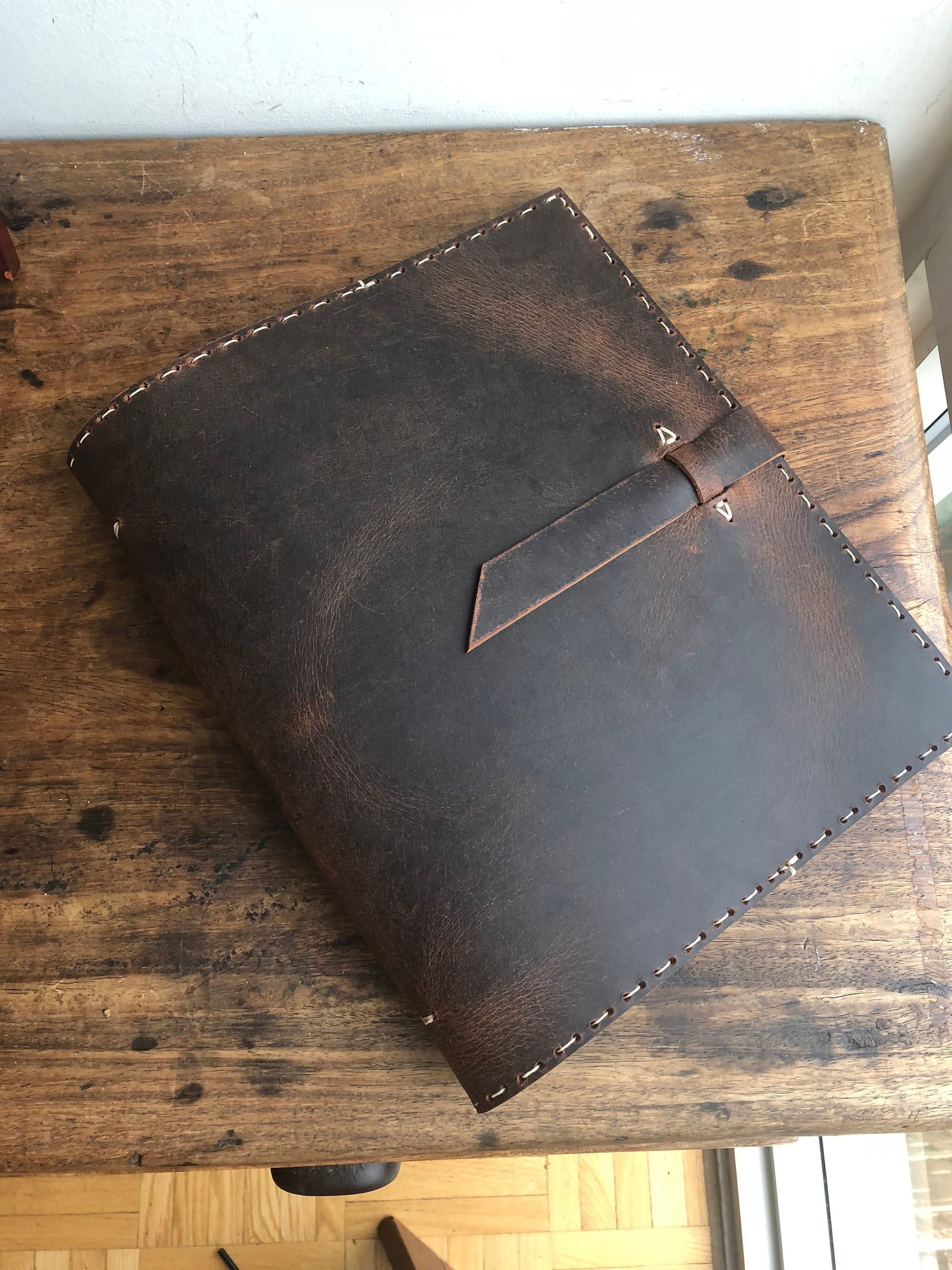 Leather Binder / For 8.5 x 11 Papers / Handmade Leather Notebook Binder