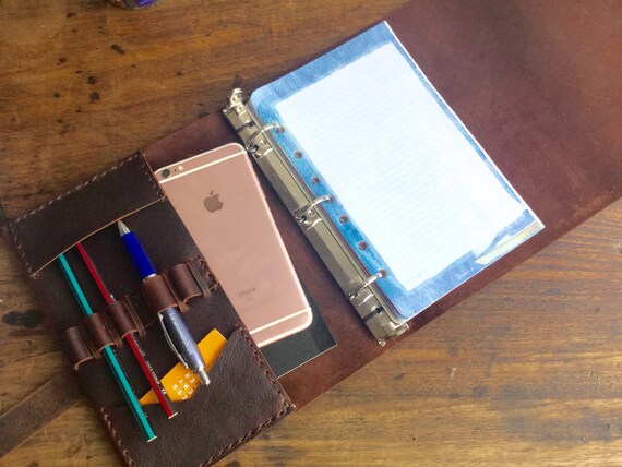 half page binder a5 pocket planner small 3 ring binder etsy
