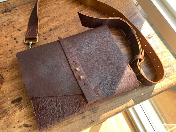 Notebook With Shoulder Strap, Travel Notebook Organizer, Crossbody Notebook  Bag, Refillable Leather Journal With Pockets 