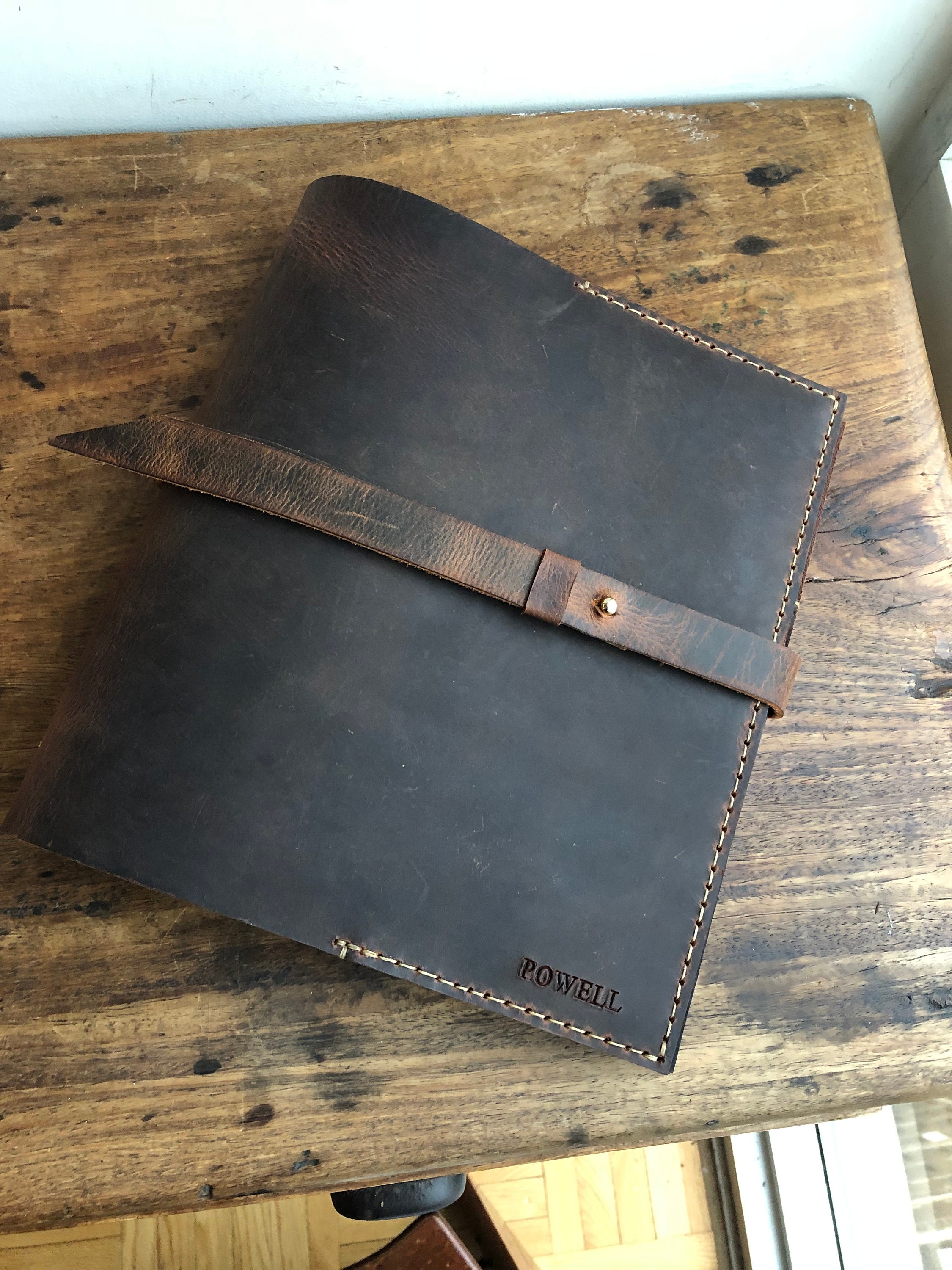 Sturdy 3 Ring Binder / Custom Ring Binder / 3 Ring Leather Portfolio ...