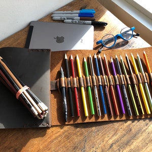 Sketchbook for Art, Custom Made Sketchbooks, Handmade Leather Personalized Notebook Sketchbook, Custom Sketchbook Cover image 5