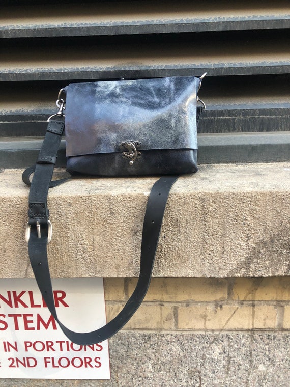 Mini leather crossbody bag / Soft leather crossbody purse / Mini satchel bag / Handmade leather bags / Made in NY