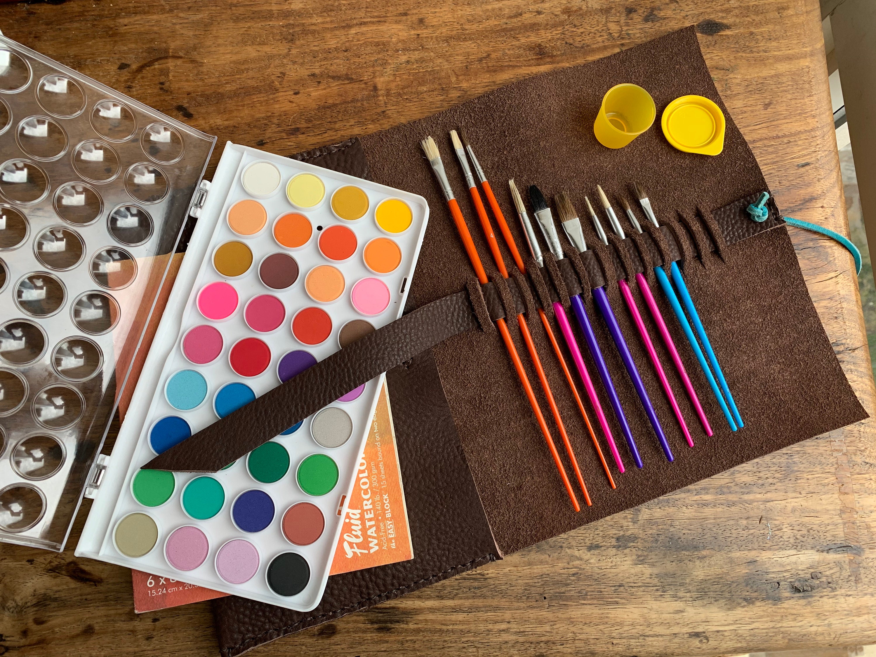 Leather Brush Holder / Paintbrush Case / Leather Case for Art Etsy