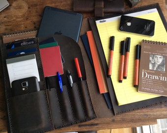 Custom leather portfolio, Personalised gifts, Leather legal pad holder, Leather business folder, Customized gifts, Legal pad portfolio