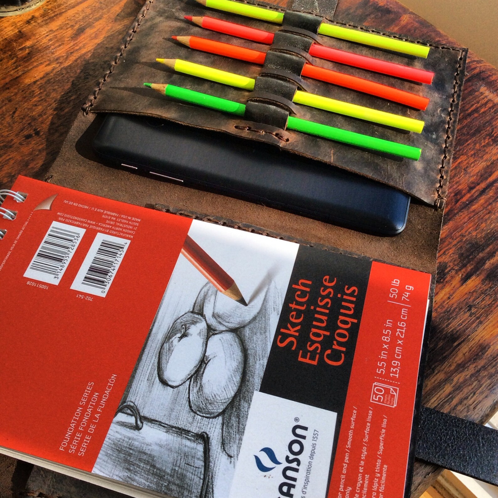 IPad Mini Folio, Leather Sketchbook, Portfolio Organizer Padfolio ...