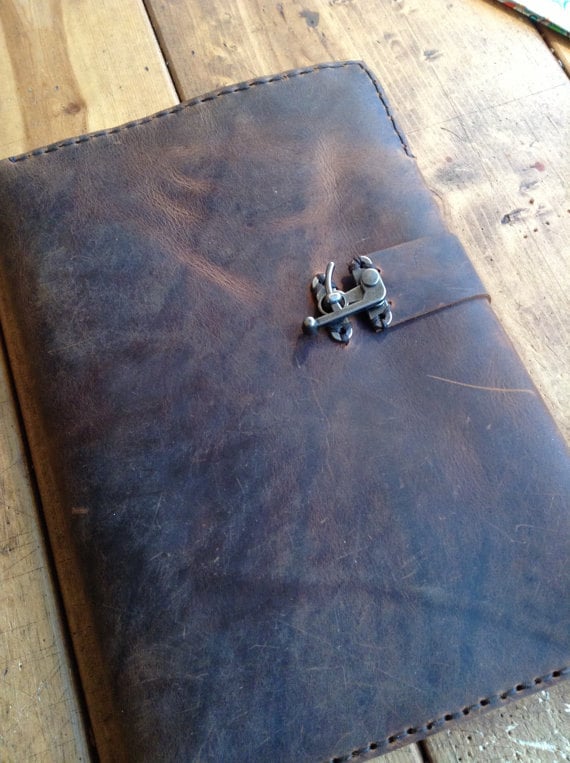 Leather Sketchpad Holder, Pen Pencil Case, Refillable Sketchbook