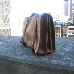 Triple Gusset Crossbody / Handmade Leather Briefcase USA / Triple Gusset Briefcase / Large Leather Briefcase image 2