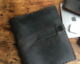 Refillable composition book / Moleskine cover / Leather composition book cover / Hand sewn leather journal