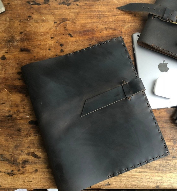 Refillable composition book / Moleskine cover / Leather composition book cover / Hand sewn leather journal