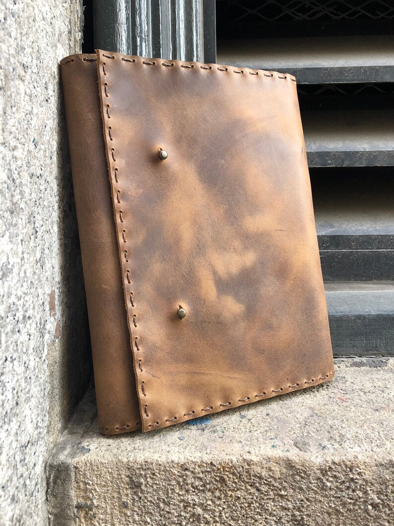 Composition Book Leather Notebook Cover Custom Journal With Image 0