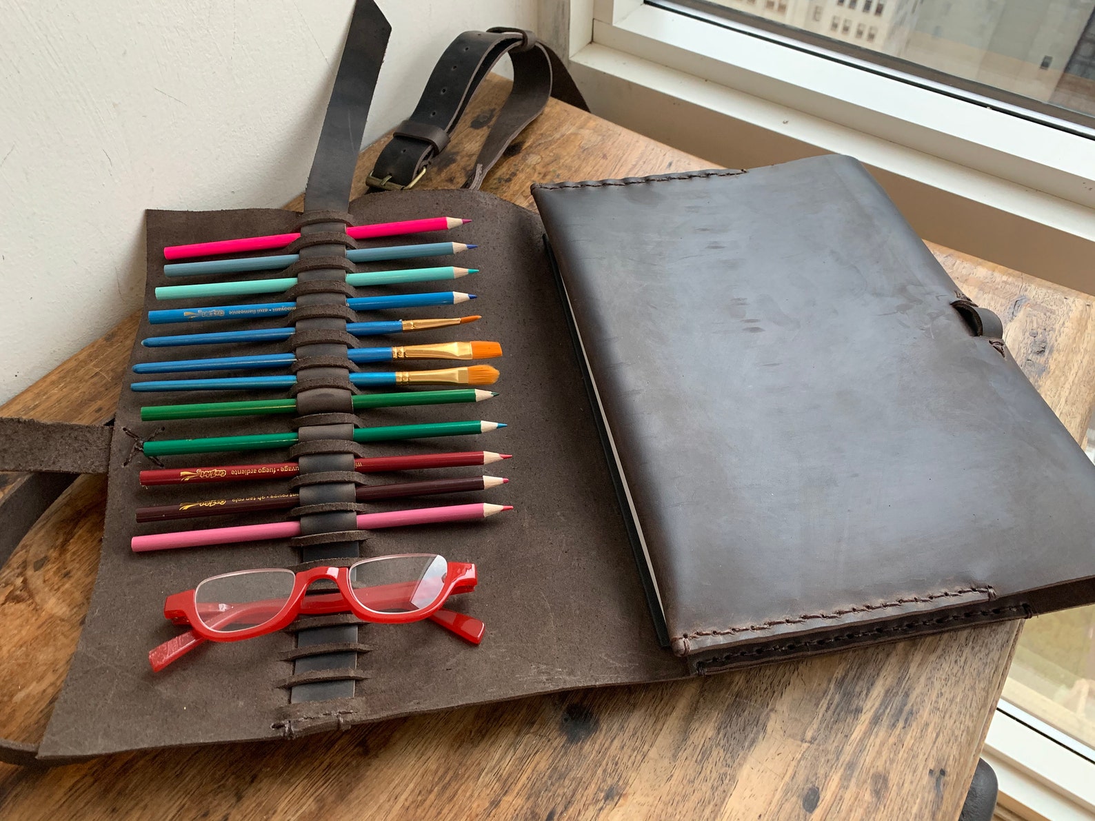 Sketchbook Holder / Refillable Notebook / Sketchbook Case / Etsy