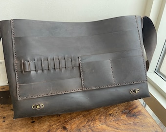 Expresso Bag / Handmade Leather Messenger / Crossbody Leather Bag / Mens Leather Messenger Bag / Made by Hand