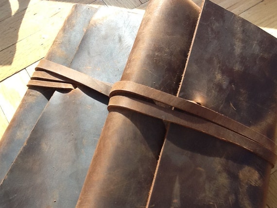 Leather notebook journal, Large notebook, Leather writing journals, Leather notebook cover, Refillable journal, Choose size in A3 A4 A5