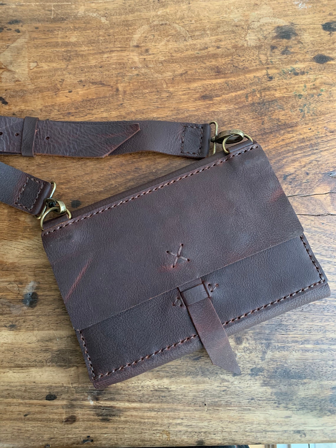 Leather Journal With Shoulder Strap / Best Journal for Travel Etsy