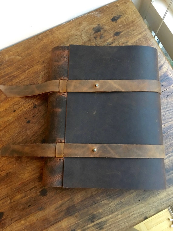 Leather ring binder Binder folder Handmade leather notebook | Etsy
