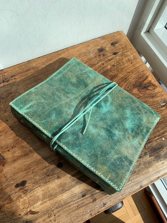 Leather 3 ring binder / Leather binder cover / 3 ring folder / 3 ring notebook with pockets
