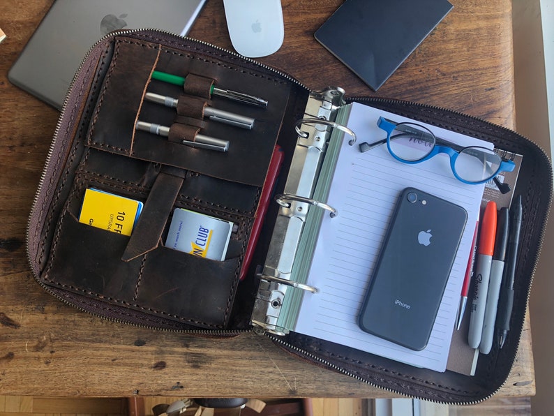 A5 Planner Binder Zipper / Zipper Binder Organizer Portfolio / Etsy