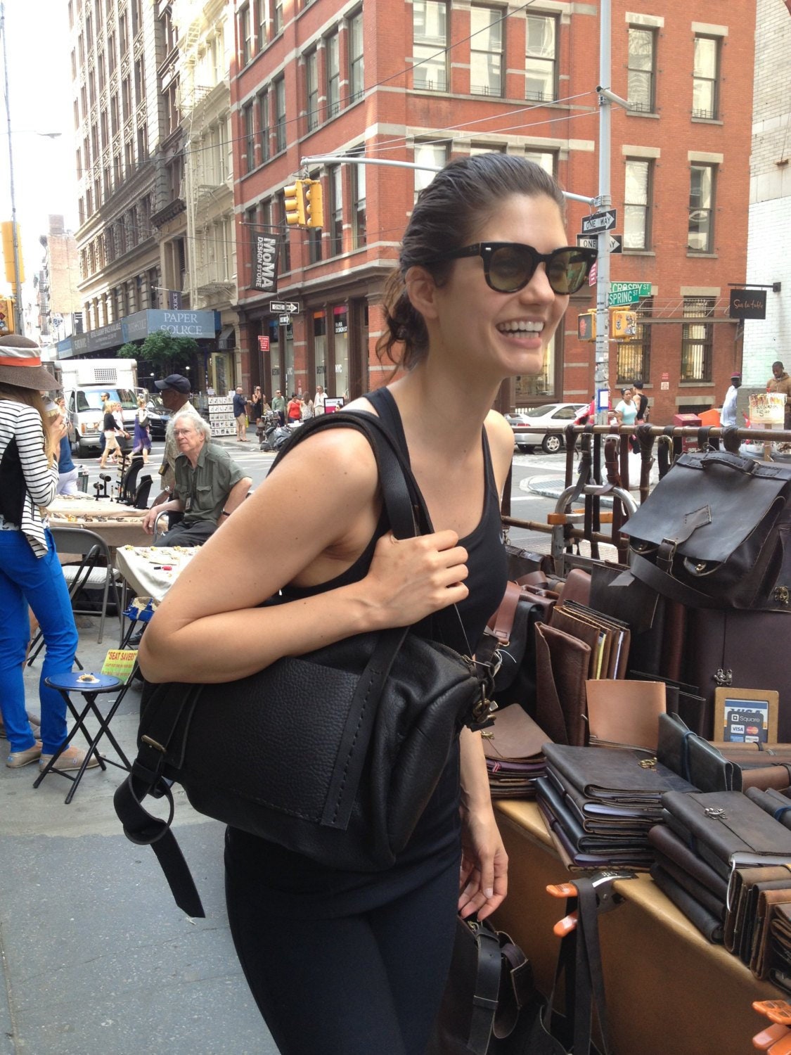 leather duffle purse