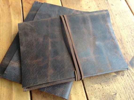 iPad Pro 11", Leather iPad case, Tablet sleeve, iPad pro holder, Envelope case, Soft brown leather, Made in NYC