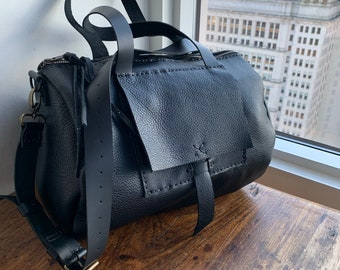 Bolsa de lona negra personalizada