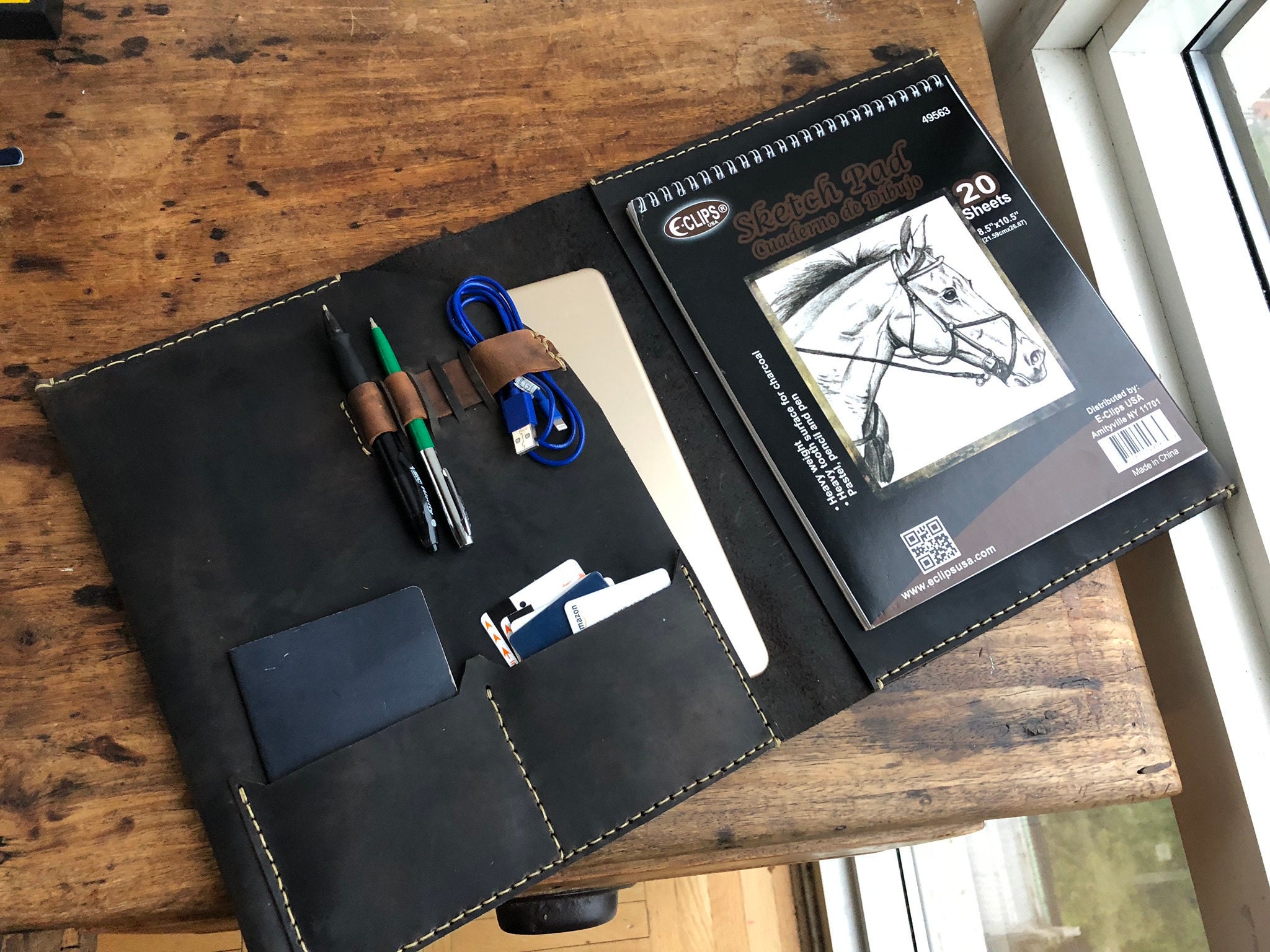 Legal Pad Holder / Leather legal pad portfolio / Notepad Etsy