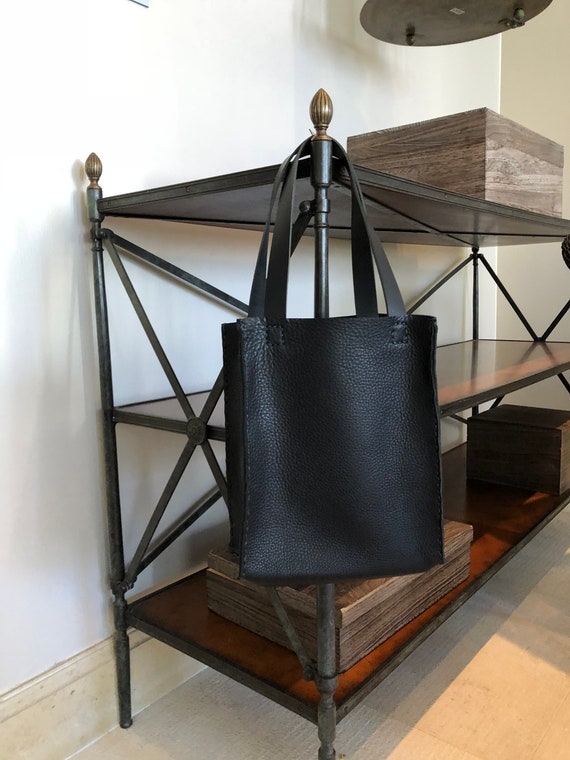 mini leather tote bag