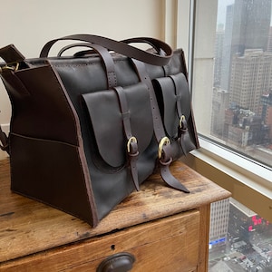 Large weekender, Large travel bag, Leather duffel, Custom overnight bag, Large leather duffel, Leather weekender, Custom duffles made in NY