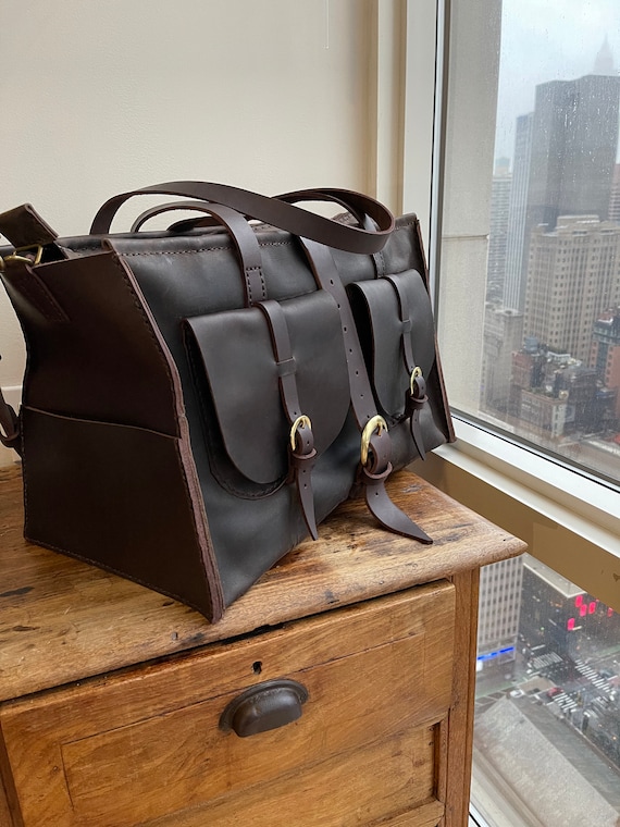 Large weekender, Large travel bag, Leather duffel, Custom overnight bag, Large leather duffel, Leather weekender, Custom duffles made in NY