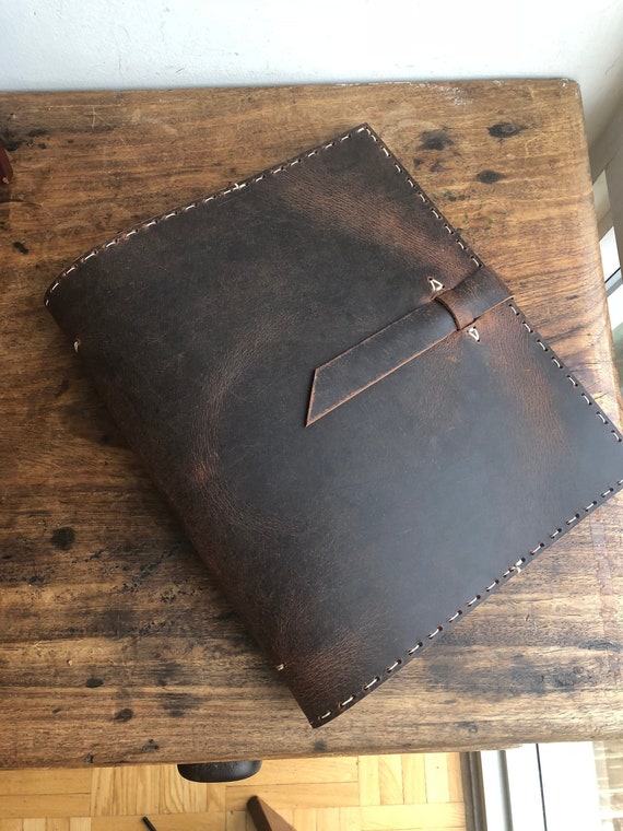 Leather Binder / For 8.5 x 11 Papers / Handmade Leather Notebook Binder