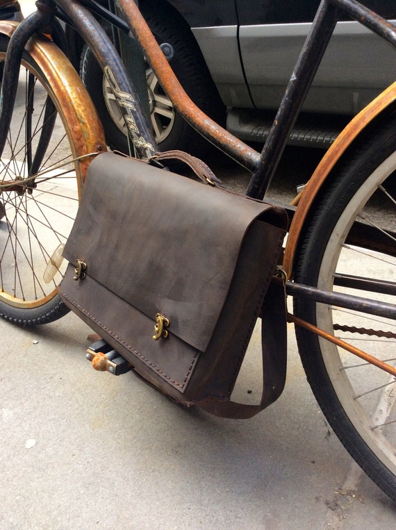 Expresso Laptop bag, Leather Messenger, Brown Leather Computer Bag, Cross body Laptop Bag with Handle