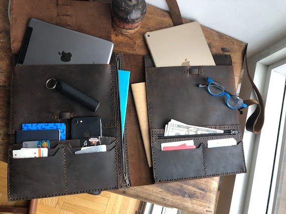 Leather Portfolio Case / Office Portfolios and Organizers / Leather Notepad Holder / Multi Pocket Holder