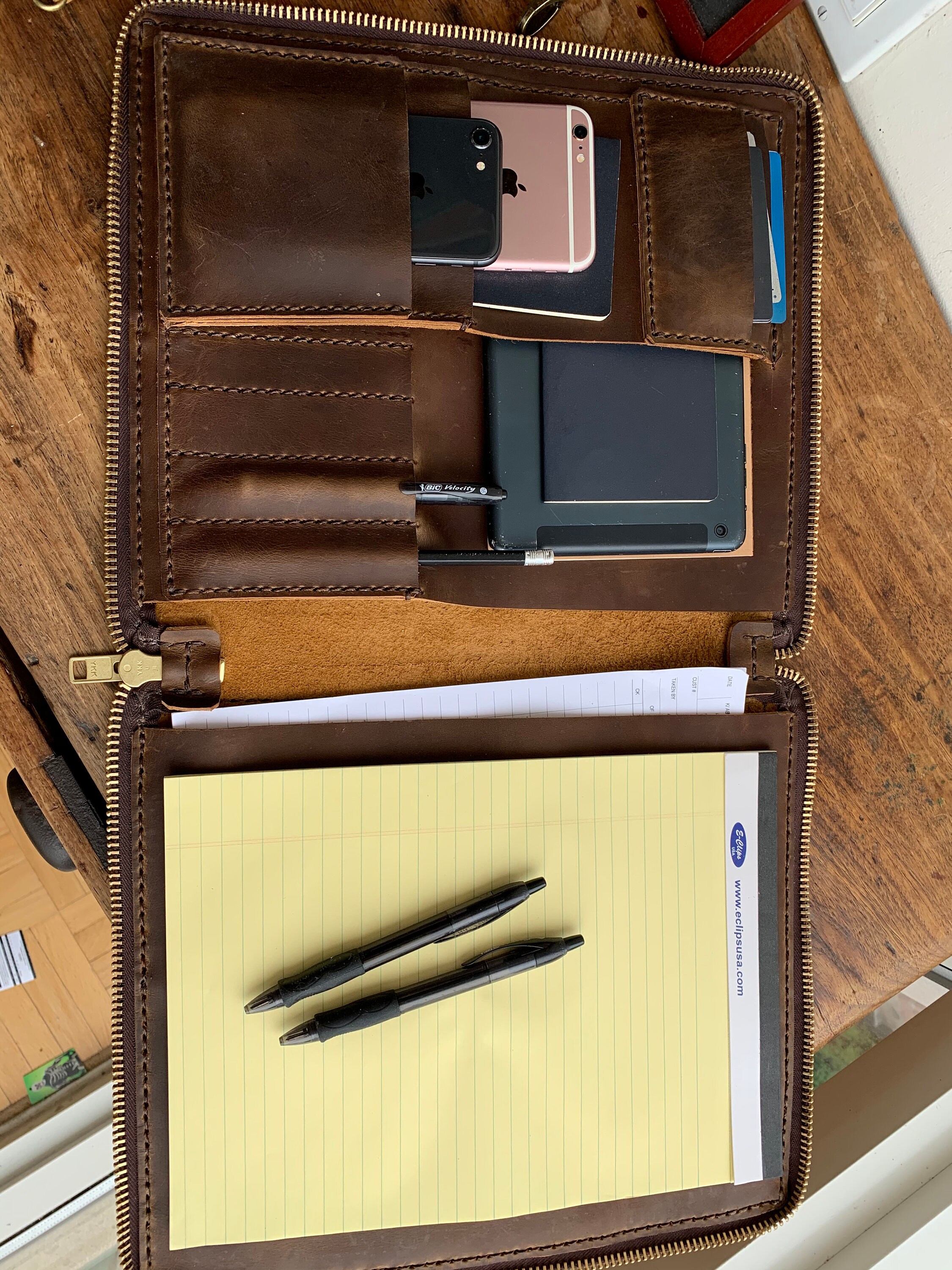 Leather refillable sketchbook, Large brown leather 8.5 x 11 custom notebook  cover, Creative sketchbook ideas handmade leather sketch journal