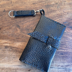 Phone Clutch/ Dual IPhone case / Leather iPhone Case/ Double iPhone Wallet / Shrunken Bison