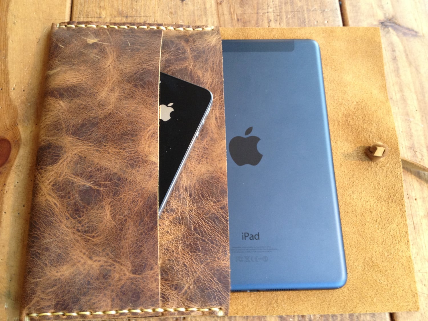 iPad mini zipp case / Leather iPad mini folio / Handmade leather mini –  Luscious Leather NYC