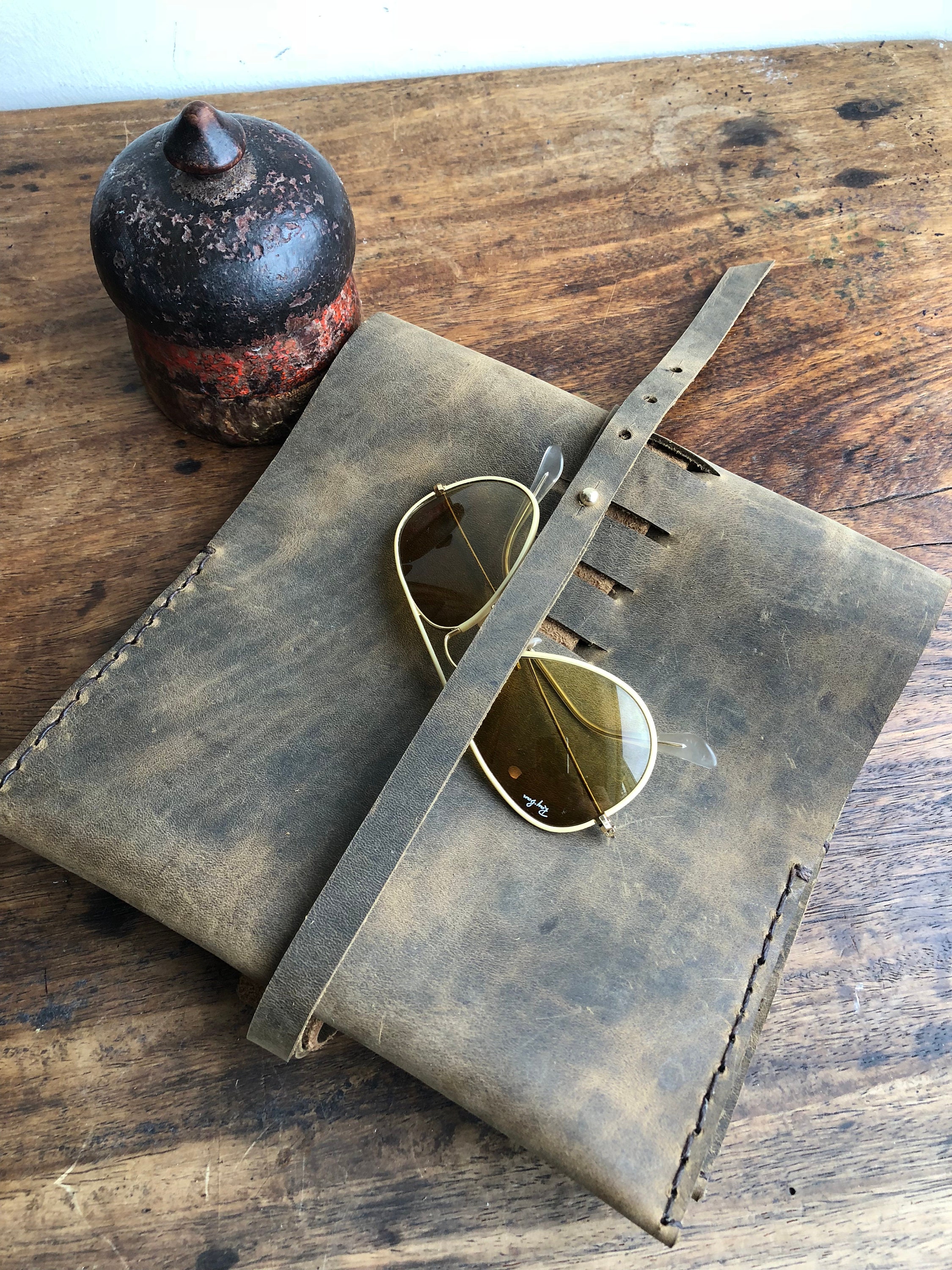 Travel cord case Universal cable organizer leather Travel Etsy