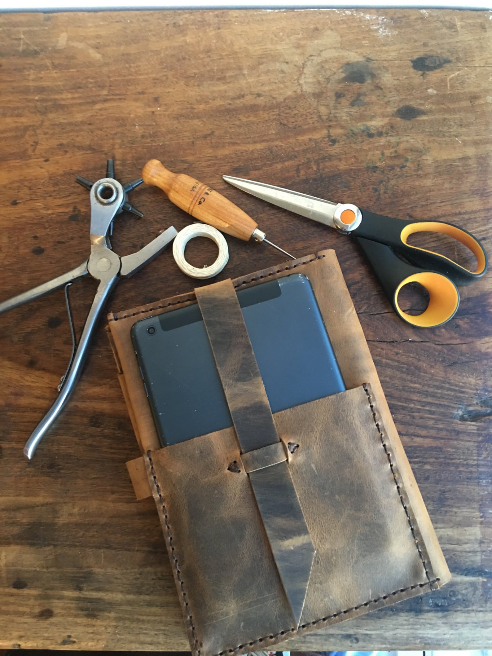 Leather Mini Padfolio, Small Portfolio, Mini iPad Folio, Cool iPad ...