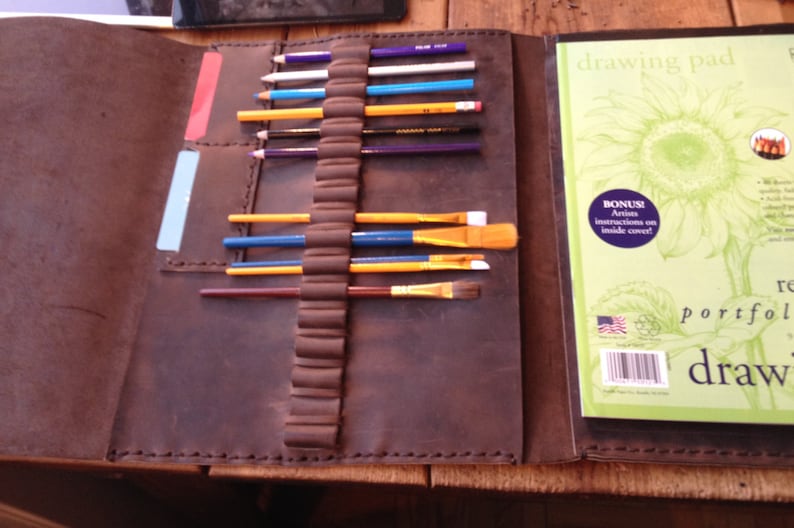 Portfolio for Artist Leather Portfolio Folder 4 Pocket Etsy