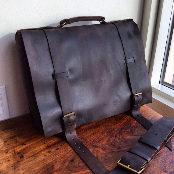 Mens leather laptop bag Custom satchel Professional laptop | Etsy