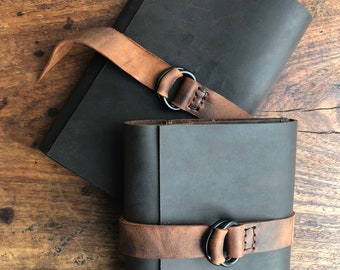 Custom Leather Journal, Handmade Refillable Notebook, Travel Diary