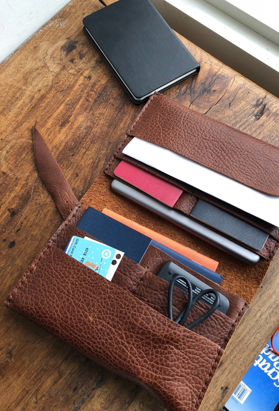 Leather Hobonichi Planner Cover / Hobonichi Cousin A5 Leather Cover / Handmade Leather Notebook Cover / Made in NY