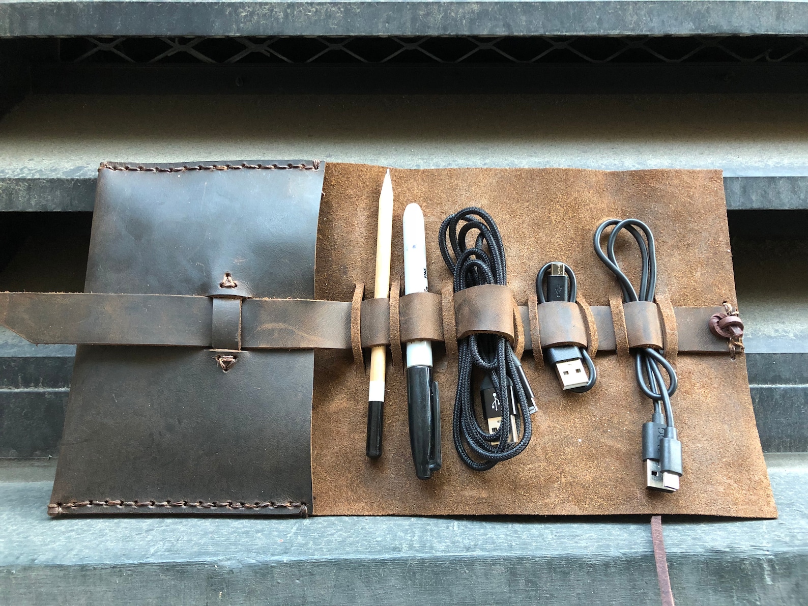 Cord Organizer Travel Charger Roll Charging Cord Case Etsy