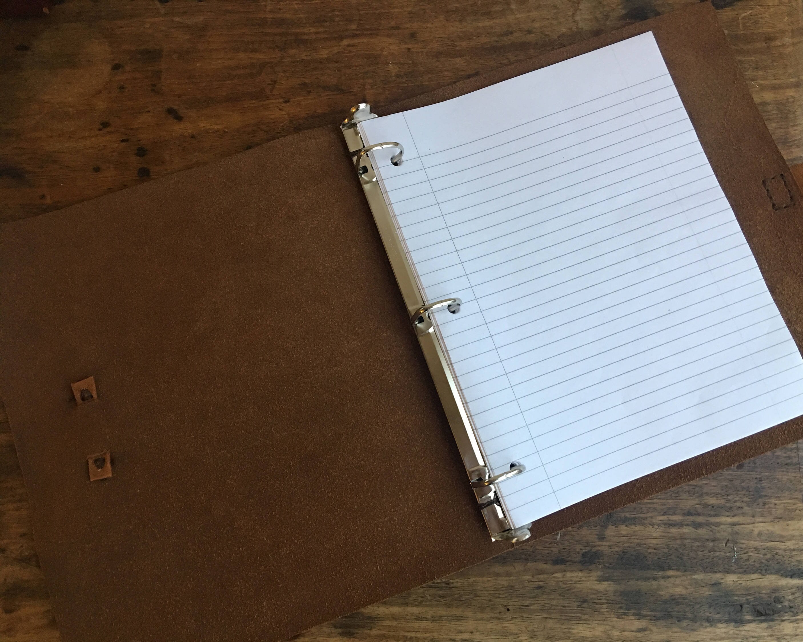 Leather 3 ring binder Document holder Soft leather binder Etsy
