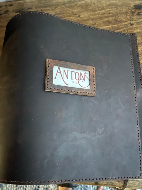 Nameplate Binder / Minimalist Leather Binder / Custom Nameplate notebook binder /