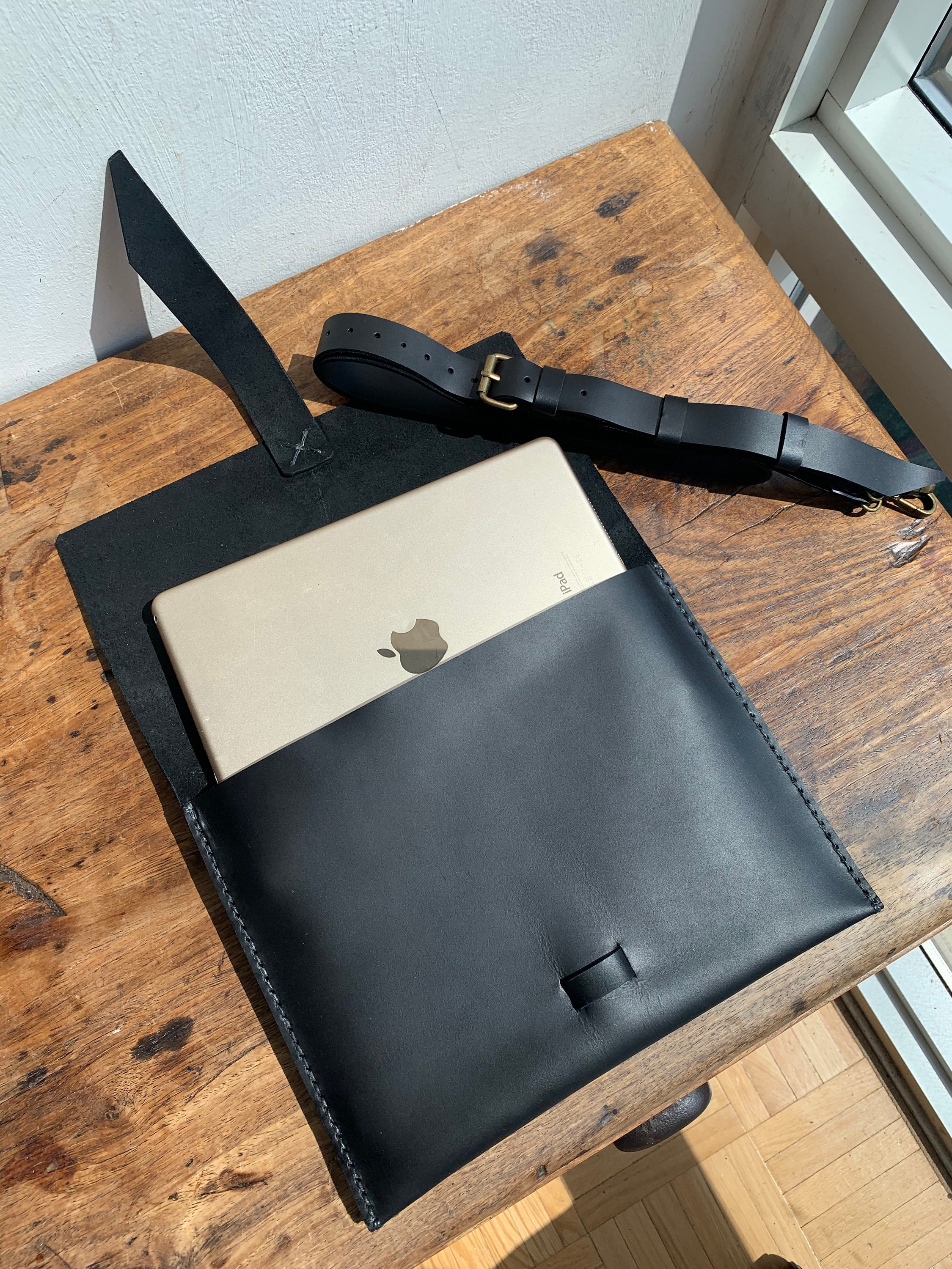 iPad bag with strap Crossbody iPad Bag Leather tablet bag iPad 