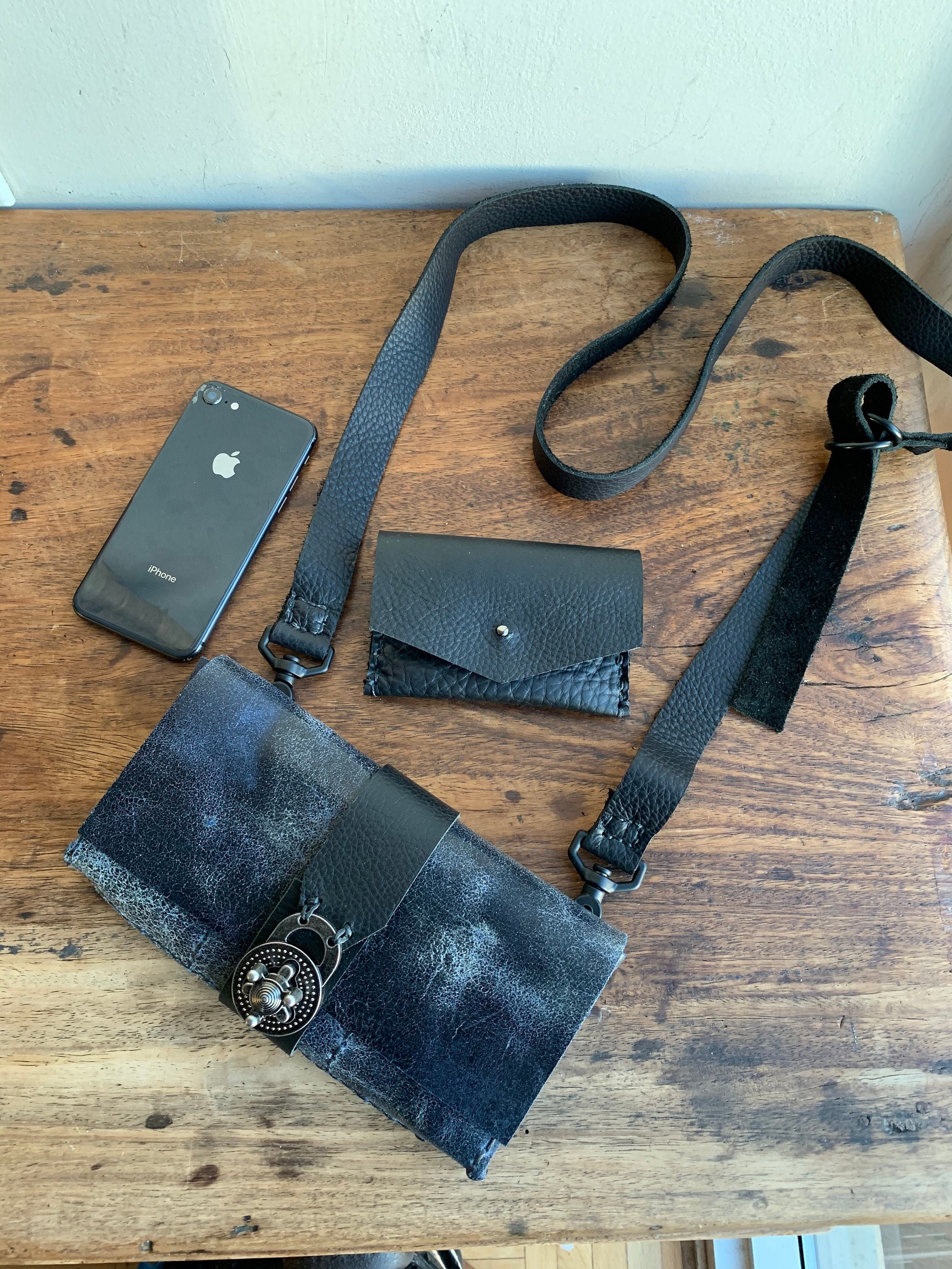 iPhone 11 Pro Max Crossbody Case / Leather iPhone Wallet Crossbody / Phone Clutch Purse Bag