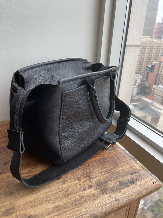 Black zipper handbag Soft large tote purse Large black leather tote bag Crossbody tote Etsy