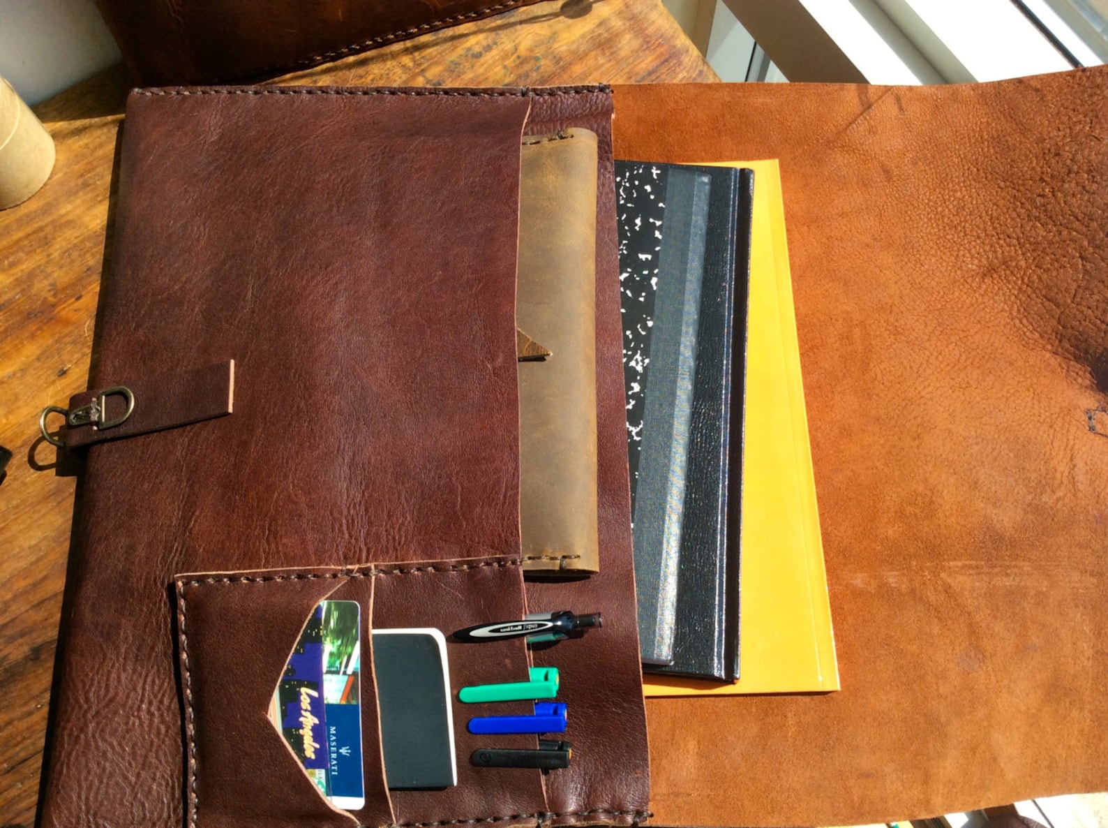 Slim Computer Bag Handmade Leather Messenger Laptop Bag With Etsy