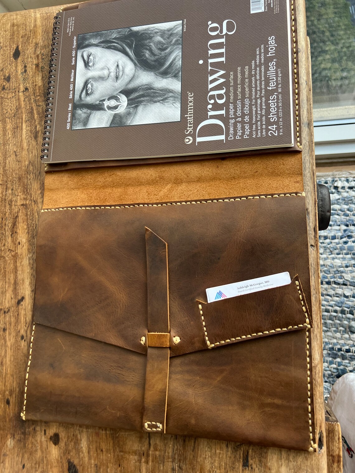 Handmade Ipad Padfolio Custom Rugged Leather Ipad Padfolio Etsy