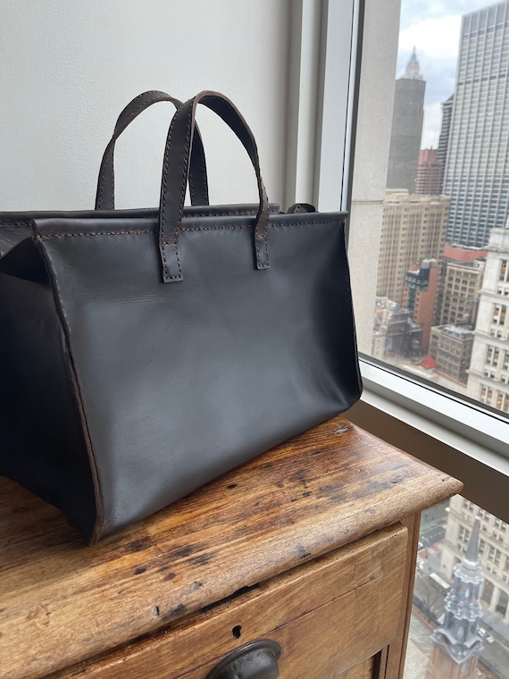 Watts Weekender / Handmade Leather Travel Bag / Expresso Leather Weekend Carry all Bag / Made by Hand in NY