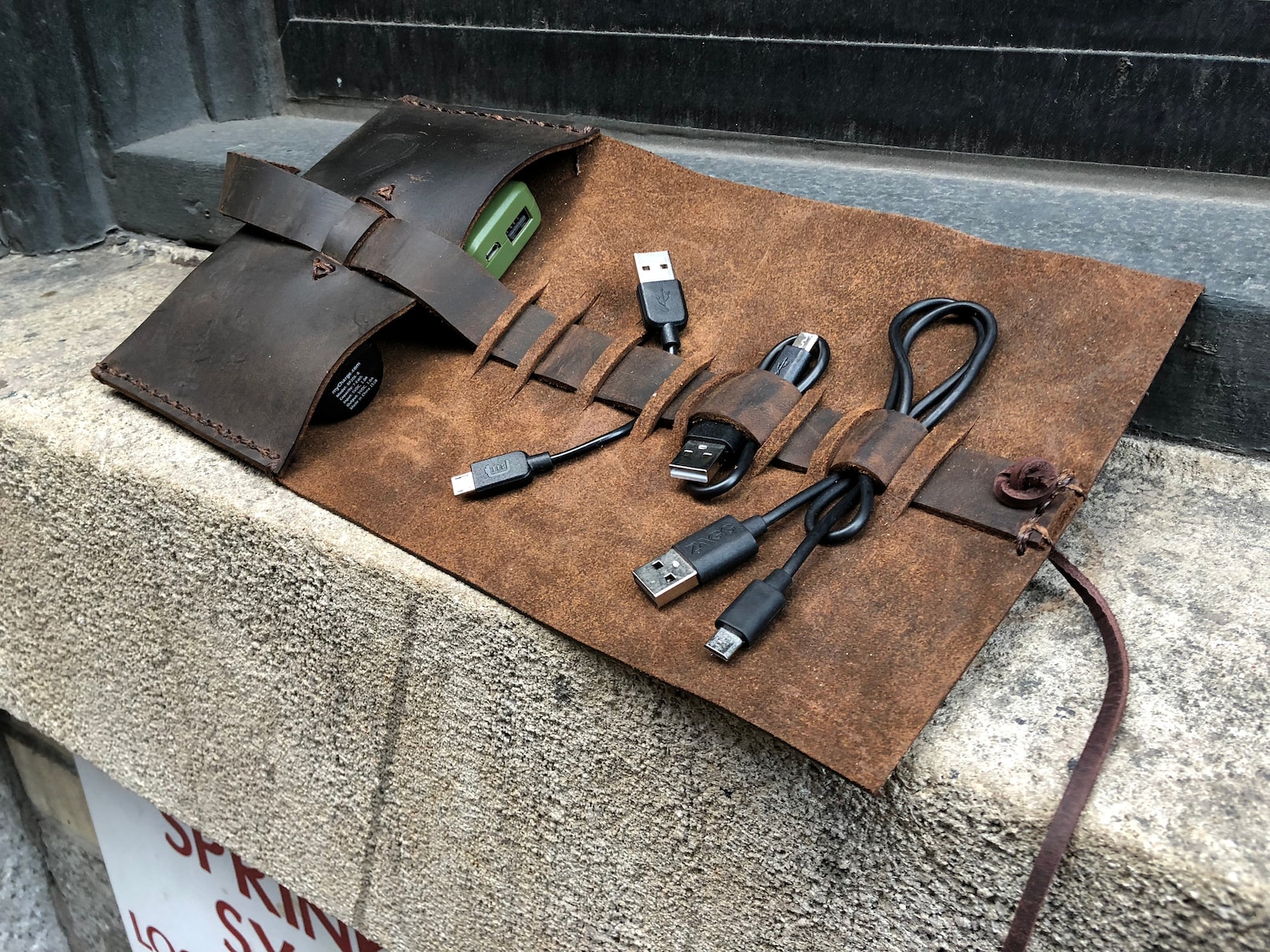 Cord Organizer Travel Charger Roll Charging Cord Case Etsy